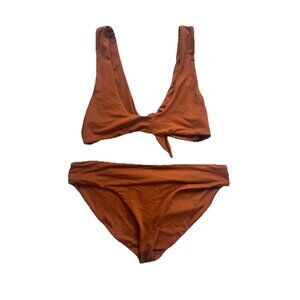 Dippin daisy’s swim suit Bikini Two Piece Set medium Burnt Orange